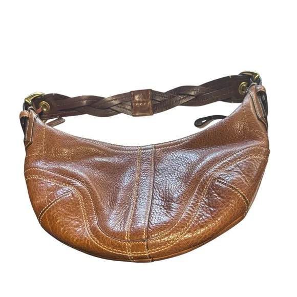 Vintage Coach Y2K Shoulder Bag Brown Leather 10042 Soho Handbag Purse - Picture 7 of 10